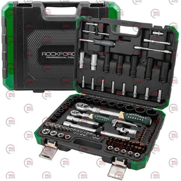 Набор инструмента 1/2" и 1/4" Rock Force 114 шт расширенный (RF-41082+6L) ET-9108 фото