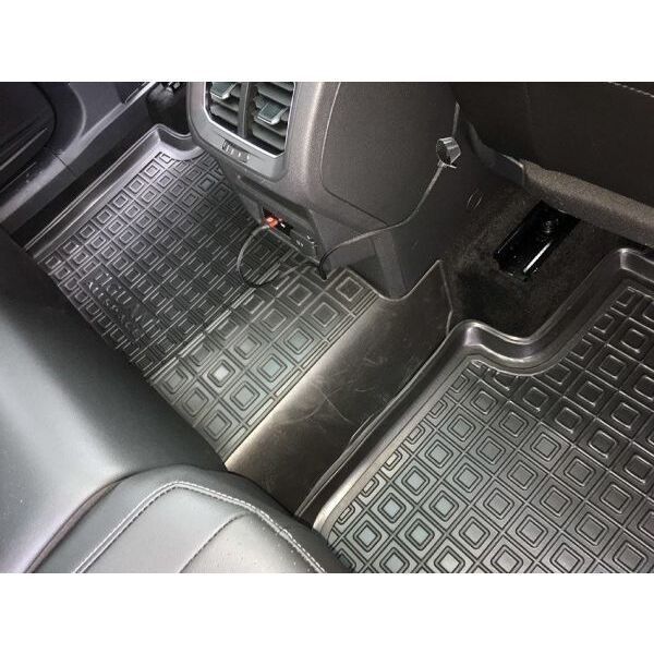 Полиуретановые автоковрики в салон Фольксваген Tiguan Allspace 2018- с бортом 2.5 см. Коврики VW Tiguan 9183 фото