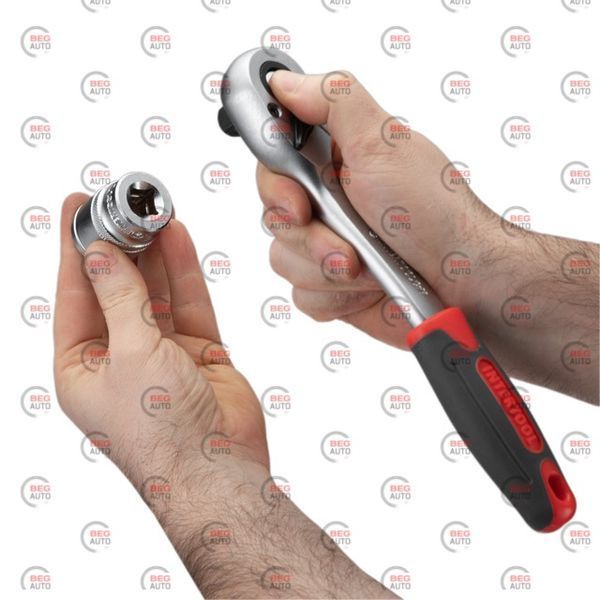Набір інструменту 1/2" та 1/4" Intertool DIY 94 шт червоний (ET-9094) SCH-4941-5 фото